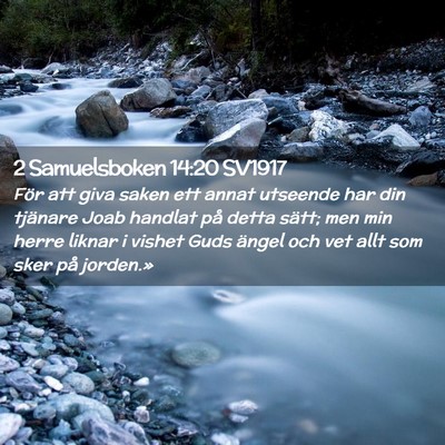 Picture 02 - 2 Samuelsboken 14:20 SV1917 - För att giva saken ett annat utseende har din - Bible Verse Picture