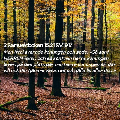 Picture 02 - 2 Samuelsboken 15:21 SV1917 - Men Ittai svarade konungen och sade: »Så sant - Bible Verse Picture