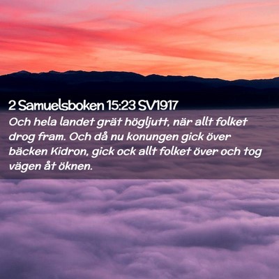 Picture 02 - 2 Samuelsboken 15:23 SV1917 - Och hela landet grät högljutt, när allt folket - Bible Verse Picture
