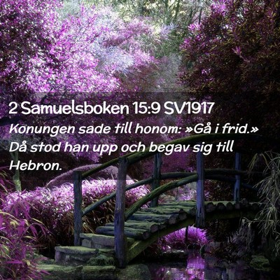 Picture 02 - 2 Samuelsboken 15:9 SV1917 - Konungen sade till honom: »Gå i frid.» Då - Bible Verse Picture