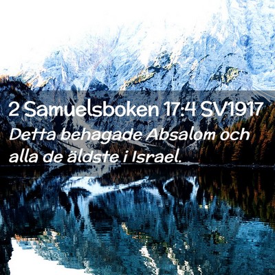 Picture 02 - 2 Samuelsboken 17:4 SV1917 - Detta behagade Absalom och alla de äldste i - Bible Verse Picture