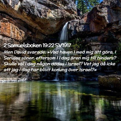 Picture 02 - 2 Samuelsboken 19:22 SV1917 - Men David svarade: »Vad haven I med mig att - Bible Verse Picture