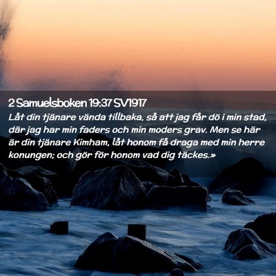 Picture 02 - 2 Samuelsboken 19:37 SV1917 - Låt din tjänare vända tillbaka, så att jag - Bible Verse Picture