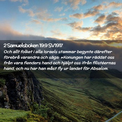 Picture 02 - 2 Samuelsboken 19:9 SV1917 - Och allt folket i alla Israels stammar begynte - Bible Verse Picture