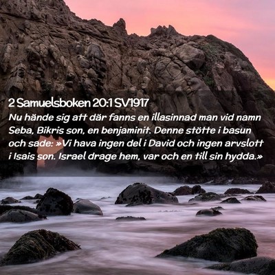 Picture 02 - 2 Samuelsboken 20:1 SV1917 - Nu hände sig att där fanns en illasinnad man - Bible Verse Picture