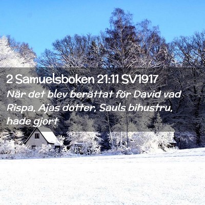 Picture 02 - 2 Samuelsboken 21:11 SV1917 - När det blev berättat för David vad Rispa, - Bible Verse Picture