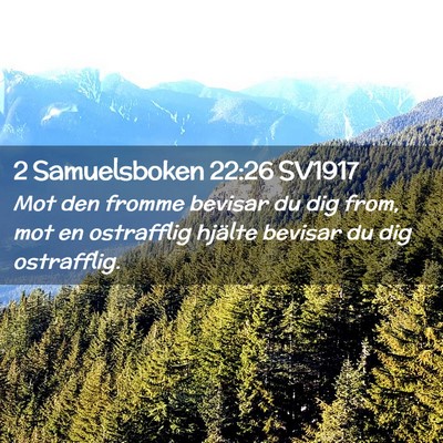 Picture 02 - 2 Samuelsboken 22:26 SV1917 - Mot den fromme bevisar du dig from, mot en - Bible Verse Picture