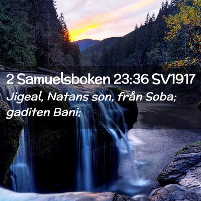 Picture 02 - 2 Samuelsboken 23:36 SV1917 - Jigeal, Natans son, från Soba; gaditen - Bible Verse Picture