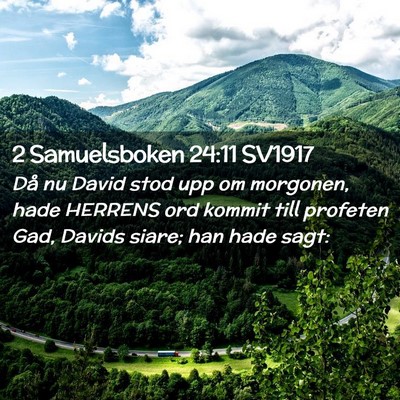 Picture 02 - 2 Samuelsboken 24:11 SV1917 - Då nu David stod upp om morgonen, hade HERRENS - Bible Verse Picture