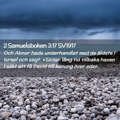 Picture 02 - 2 Samuelsboken 3:17 SV1917 - Och Abner hade underhandlat med de äldste i - Bible Verse Picture