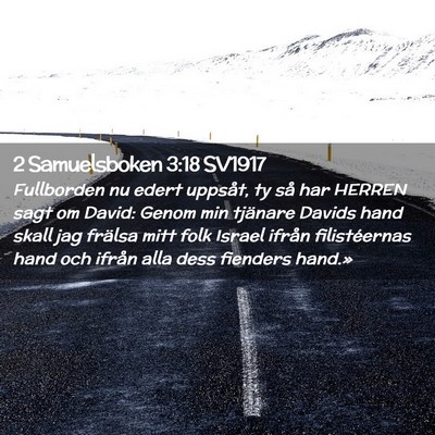 Picture 02 - 2 Samuelsboken 3:18 SV1917 - Fullborden nu edert uppsåt, ty så har HERREN - Bible Verse Picture