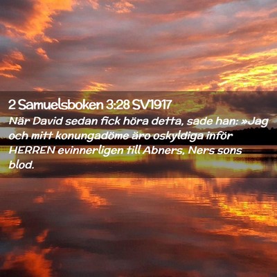 Picture 02 - 2 Samuelsboken 3:28 SV1917 - När David sedan fick höra detta, sade han: - Bible Verse Picture