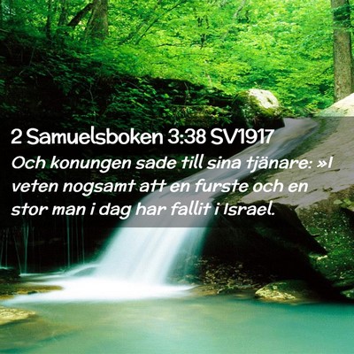 Picture 02 - 2 Samuelsboken 3:38 SV1917 - Och konungen sade till sina tjänare: »I veten - Bible Verse Picture