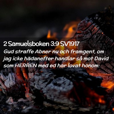 Picture 02 - 2 Samuelsboken 3:9 SV1917 - Gud straffe Abner nu och framgent, om jag icke - Bible Verse Picture