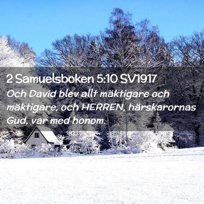 Picture 02 - 2 Samuelsboken 5:10 SV1917 - Och David blev allt mäktigare och mäktigare, - Bible Verse Picture