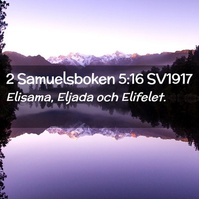 Picture 02 - 2 Samuelsboken 5:16 SV1917 - Elisama, Eljada och - Bible Verse Picture
