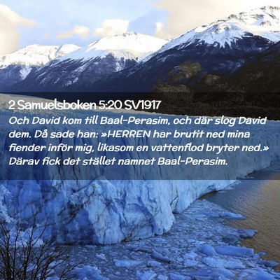 Picture 02 - 2 Samuelsboken 5:20 SV1917 - Och David kom till Baal-Perasim, och där slog - Bible Verse Picture