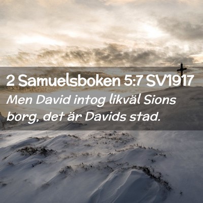 Picture 02 - 2 Samuelsboken 5:7 SV1917 - Men David intog likväl Sions borg, det är - Bible Verse Picture