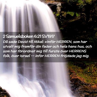 Picture 02 - 2 Samuelsboken 6:21 SV1917 - Då sade David till Mikal: »Inför HERREN, som - Bible Verse Picture
