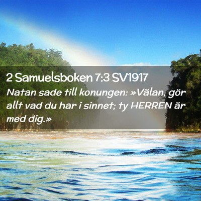 Picture 02 - 2 Samuelsboken 7:3 SV1917 - Natan sade till konungen: »Välan, gör allt vad - Bible Verse Picture