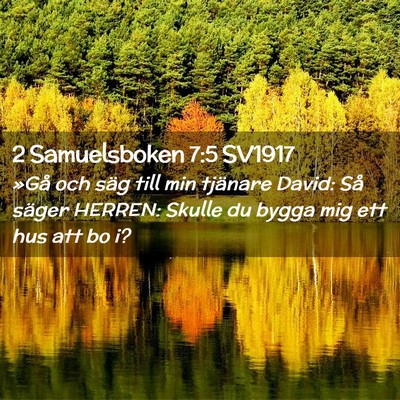 Picture 02 - 2 Samuelsboken 7:5 SV1917 - »Gå och säg till min tjänare David: Så - Bible Verse Picture