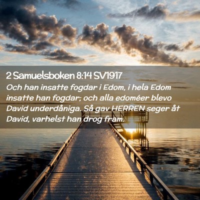 Picture 02 - 2 Samuelsboken 8:14 SV1917 - Och han insatte fogdar i Edom, i hela Edom - Bible Verse Picture