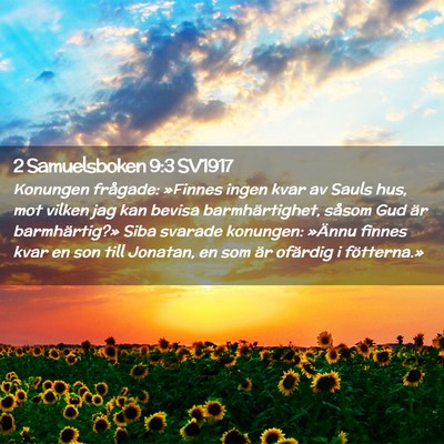 Picture 02 - 2 Samuelsboken 9:3 SV1917 - Konungen frågade: »Finnes ingen kvar av Sauls - Bible Verse Picture