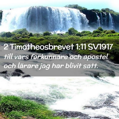 Picture 02 - 2 Timotheosbrevet 1:11 SV1917 - till vars förkunnare och apostel och lärare jag - Bible Verse Picture