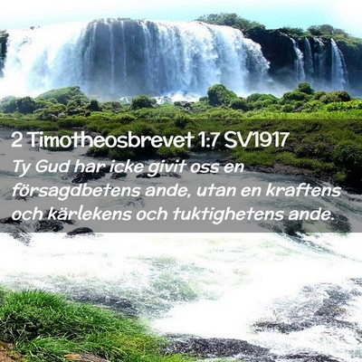 Picture 02 - 2 Timotheosbrevet 1:7 SV1917 - Ty Gud har icke givit oss en försagdbetens ande, - Bible Verse Picture