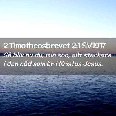 Picture 02 - 2 Timotheosbrevet 2:1 SV1917 - Så bliv nu du, min son, allt starkare i den nåd - Bible Verse Picture