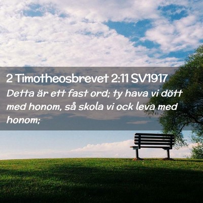 Picture 02 - 2 Timotheosbrevet 2:11 SV1917 - Detta är ett fast ord; ty hava vi dött med - Bible Verse Picture