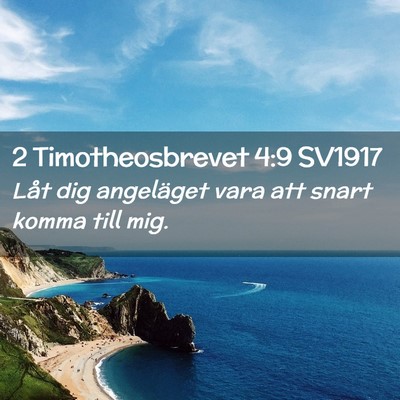 Picture 02 - 2 Timotheosbrevet 4:9 SV1917 - Låt dig angeläget vara att snart komma till - Bible Verse Picture