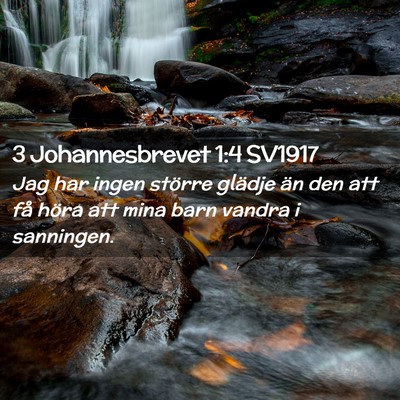 Picture 02 - 3 Johannesbrevet 1:4 SV1917 - Jag har ingen större glädje än den att få - Bible Verse Picture