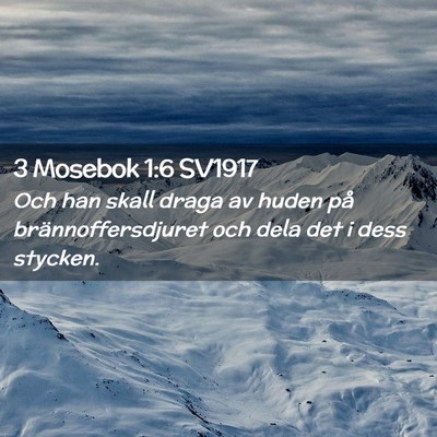 Picture 02 - 3 Mosebok 1:6 SV1917 - Och han skall draga av huden på - Bible Verse Picture