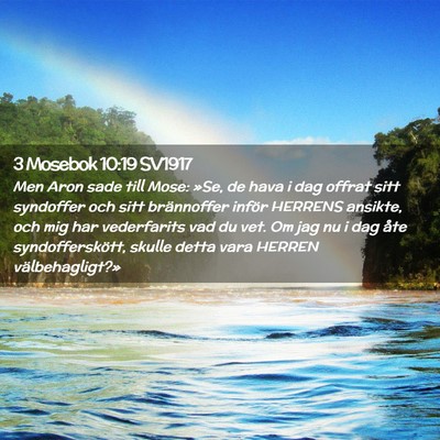 Picture 02 - 3 Mosebok 10:19 SV1917 - Men Aron sade till Mose: »Se, de hava i dag - Bible Verse Picture