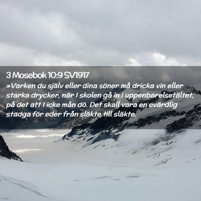 Picture 02 - 3 Mosebok 10:9 SV1917 - »Varken du själv eller dina söner må dricka - Bible Verse Picture
