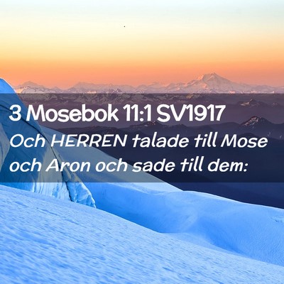 Picture 02 - 3 Mosebok 11:1 SV1917 - Och HERREN talade till Mose och Aron och sade - Bible Verse Picture