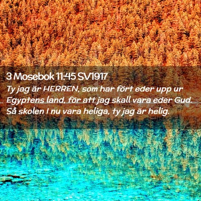 Picture 02 - 3 Mosebok 11:45 SV1917 - Ty jag är HERREN, som har fört eder upp ur - Bible Verse Picture