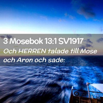 Picture 02 - 3 Mosebok 13:1 SV1917 - Och HERREN talade till Mose och Aron och - Bible Verse Picture