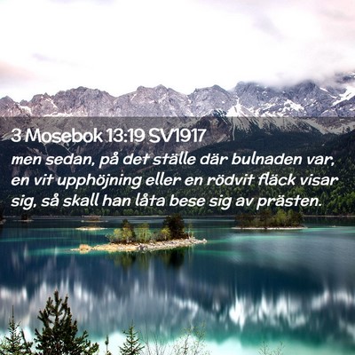 Picture 02 - 3 Mosebok 13:19 SV1917 - men sedan, på det ställe där bulnaden var, en - Bible Verse Picture