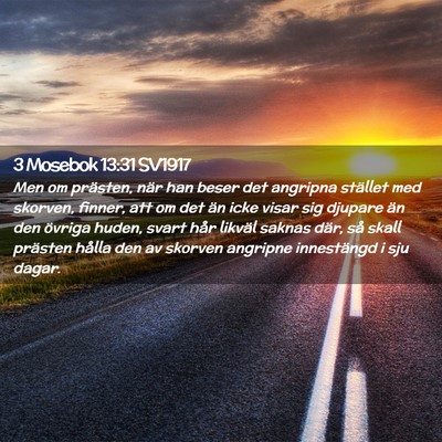 Picture 02 - 3 Mosebok 13:31 SV1917 - Men om prästen, när han beser det angripna - Bible Verse Picture