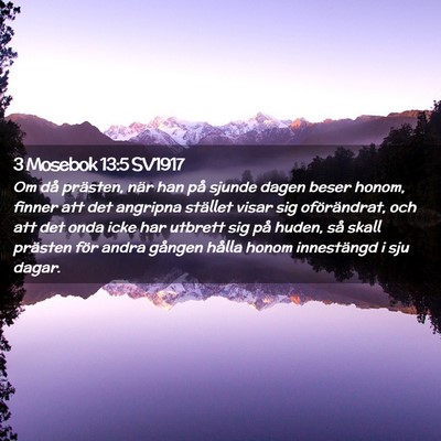 Picture 02 - 3 Mosebok 13:5 SV1917 - Om då prästen, när han på sjunde dagen beser - Bible Verse Picture