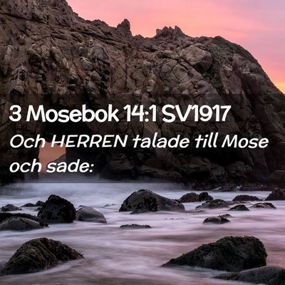 Picture 02 - 3 Mosebok 14:1 SV1917 - Och HERREN talade till Mose och - Bible Verse Picture