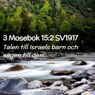 Picture 02 - 3 Mosebok 15:2 SV1917 - Talen till Israels barn och sägen till - Bible Verse Picture