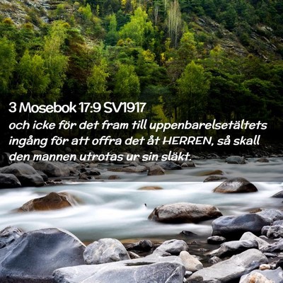Picture 02 - 3 Mosebok 17:9 SV1917 - och icke för det fram till uppenbarelsetältets - Bible Verse Picture