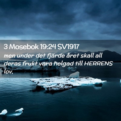 Picture 02 - 3 Mosebok 19:24 SV1917 - men under det fjärde året skall all deras frukt - Bible Verse Picture