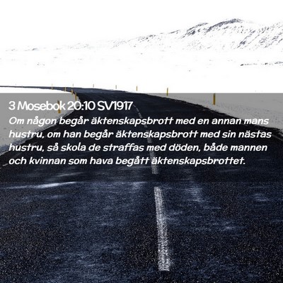 Picture 02 - 3 Mosebok 20:10 SV1917 - Om någon begår äktenskapsbrott med en annan - Bible Verse Picture