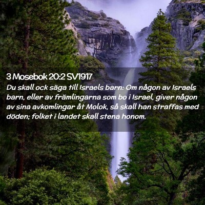 Picture 02 - 3 Mosebok 20:2 SV1917 - Du skall ock säga till Israels barn: Om någon - Bible Verse Picture