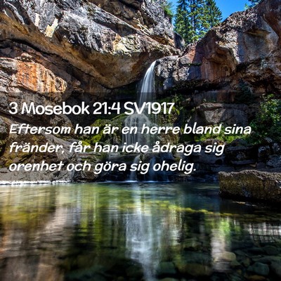 Picture 02 - 3 Mosebok 21:4 SV1917 - Eftersom han är en herre bland sina fränder, - Bible Verse Picture