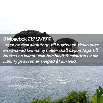 Picture 02 - 3 Mosebok 21:7 SV1917 - Ingen av dem skall taga till hustru en sköka - Bible Verse Picture